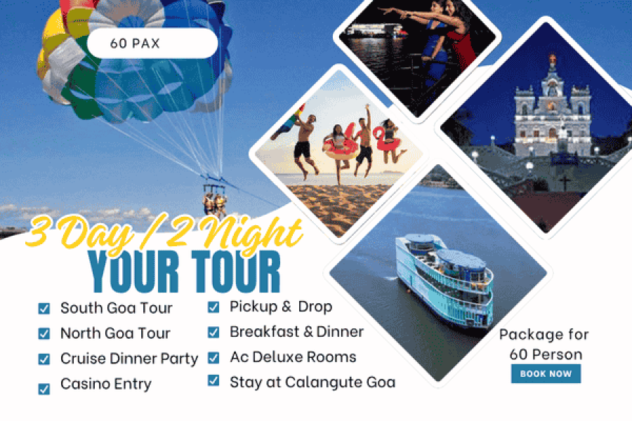 GOA GROUP TOUR PACKAGE – 54 PEOPLE