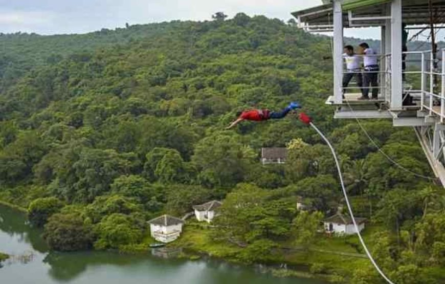 Bungee Jumping in Mayem Lake Goa