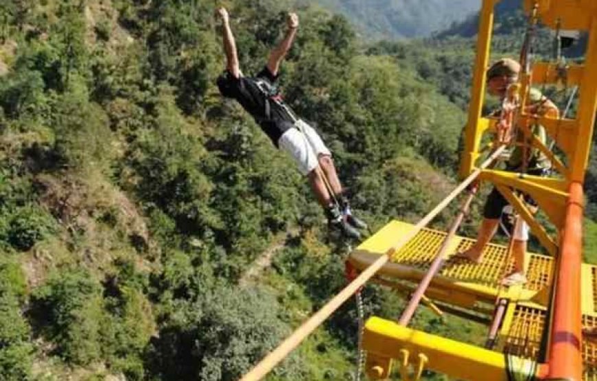 Bungee Jumping in Mayem Lake Goa